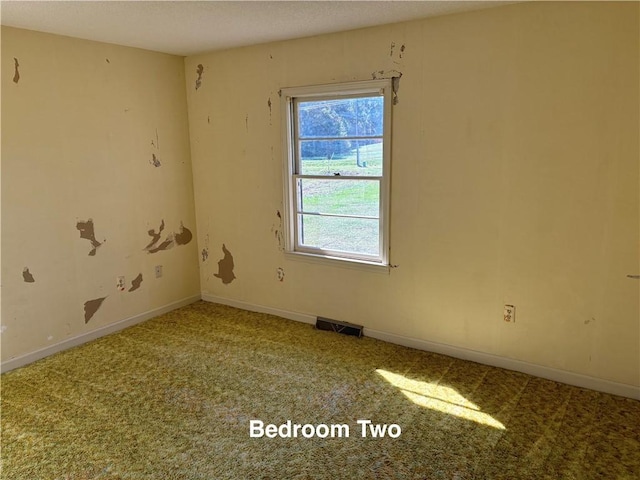 view of carpeted spare room