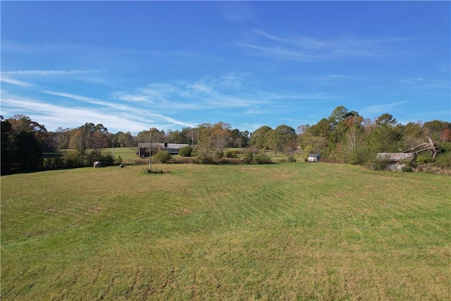 view of yard featuring a rural view