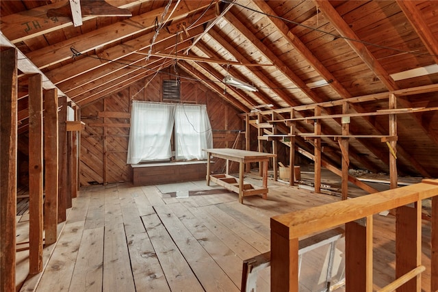 view of attic