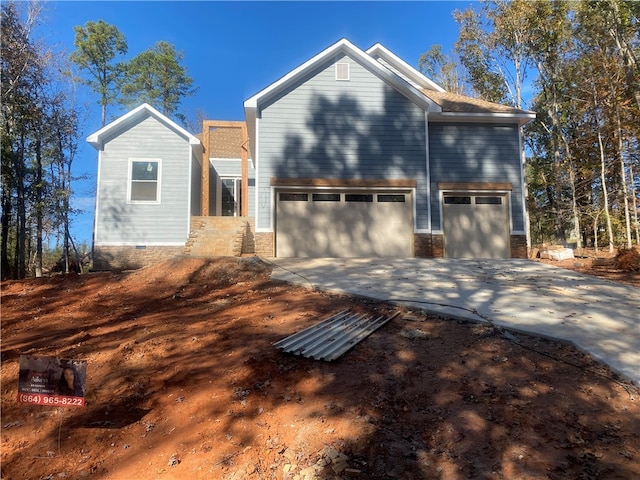 view of front of home featuring a garage