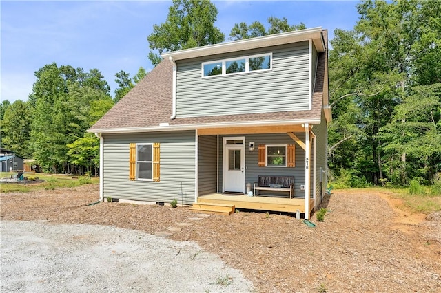 front of property featuring a porch