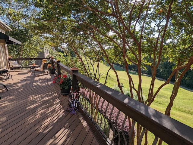 121 Turnberry Rd, Anderson, SC 29626 - wooden deck with a lawn