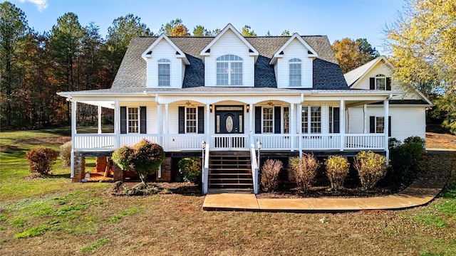 view of front of home featuring covered porch