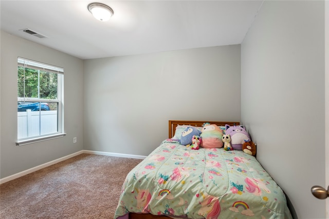 bedroom with carpet