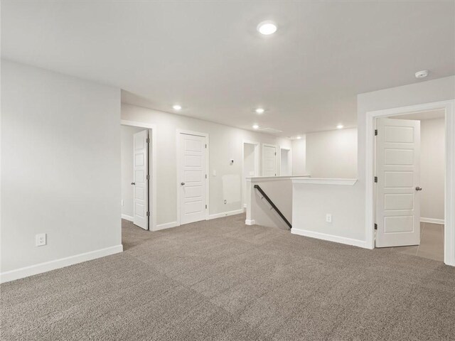 basement with carpet