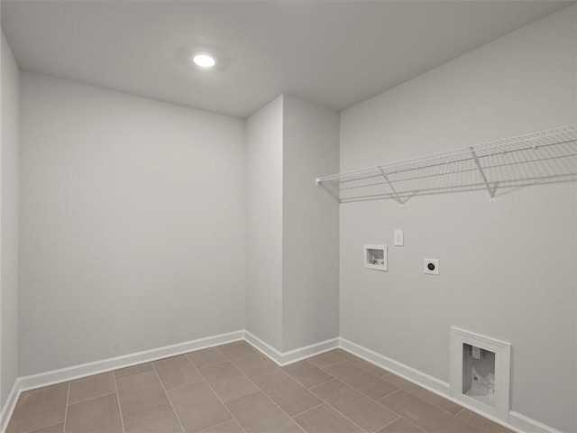 washroom with washer hookup and hookup for an electric dryer