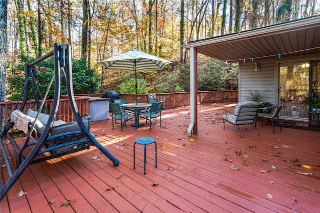 view of wooden deck