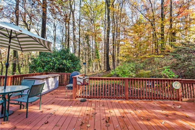 view of wooden deck