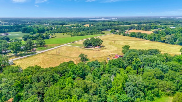 drone / aerial view featuring a rural view