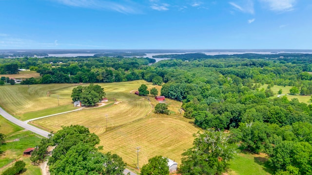 drone / aerial view featuring a rural view