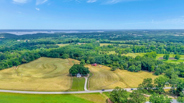 aerial view featuring a rural view