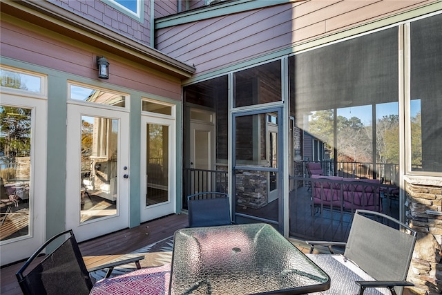 view of patio / terrace featuring a wooden deck