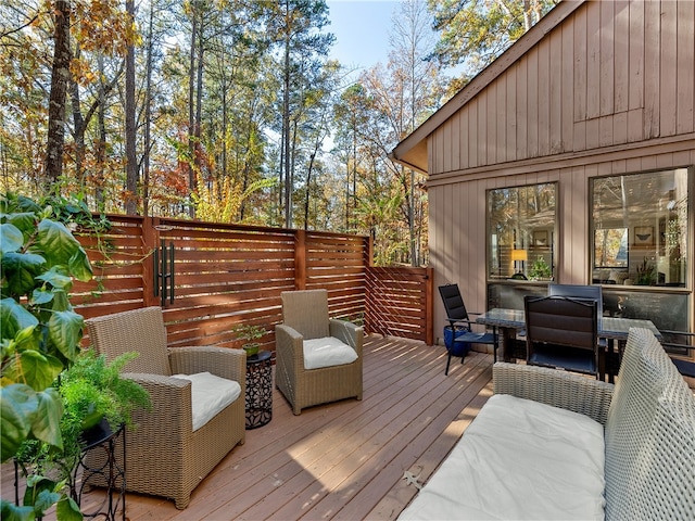 view of wooden deck