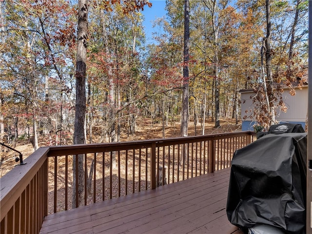 deck with grilling area