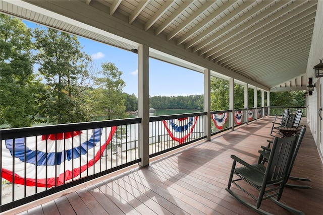 view of wooden deck