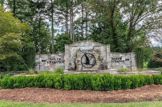 view of community sign