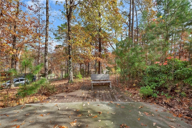 view of patio / terrace with a wooden deck