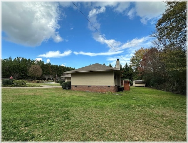 view of home's exterior featuring a lawn