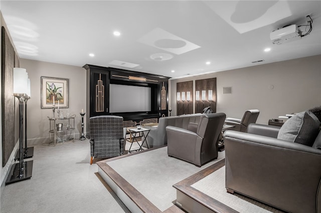 133 Leaping Brook Way, Six Mile, SC 29682 - home theater featuring light colored carpet and recessed lighting