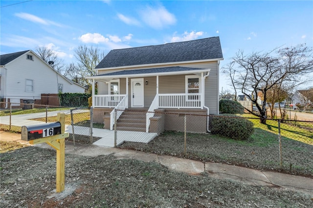 bungalow with covered porch