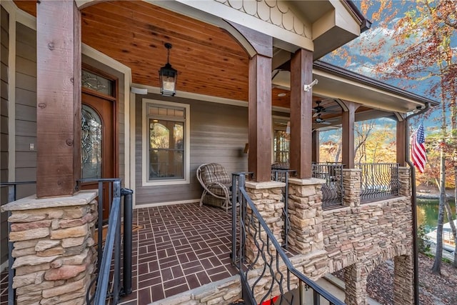 view of patio / terrace with covered porch