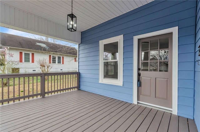 view of wooden deck