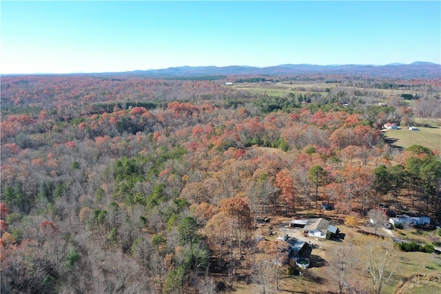 bird's eye view featuring a mountain view