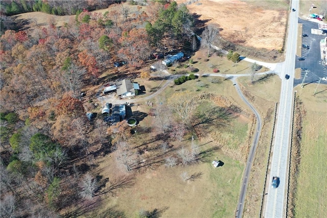 bird's eye view with a rural view