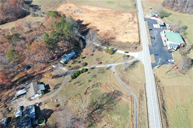 drone / aerial view featuring a rural view