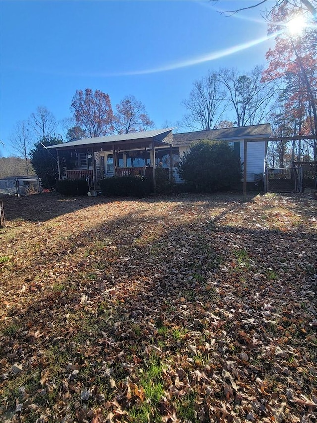 view of rear view of property