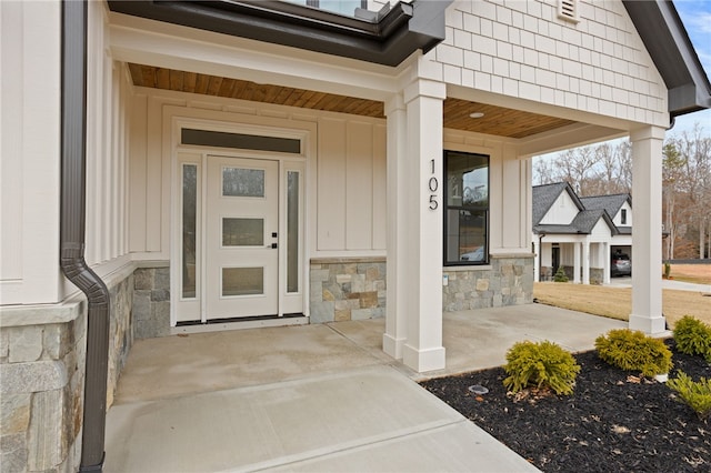 view of doorway to property