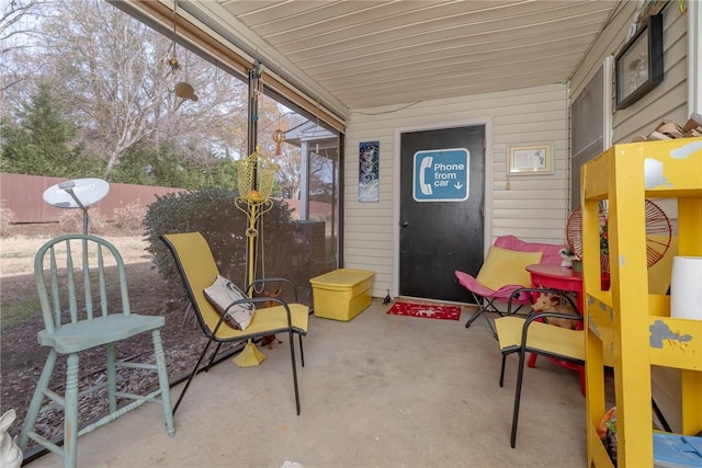 view of sunroom / solarium