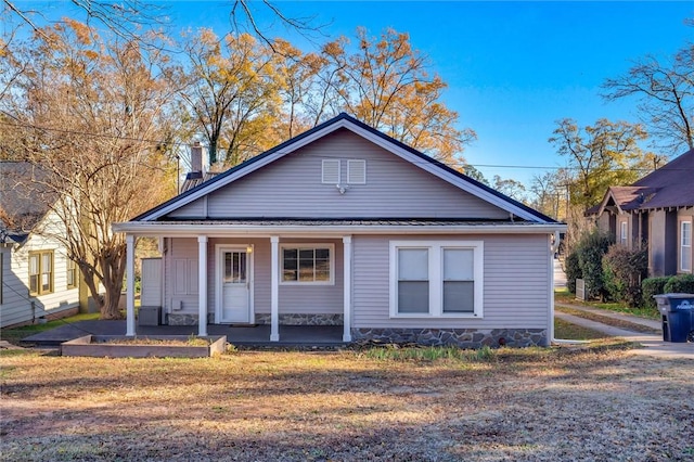 bungalow-style home with covered porch