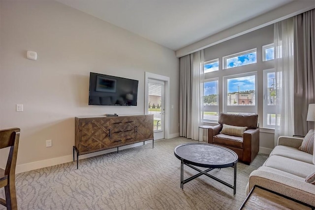 view of carpeted living room