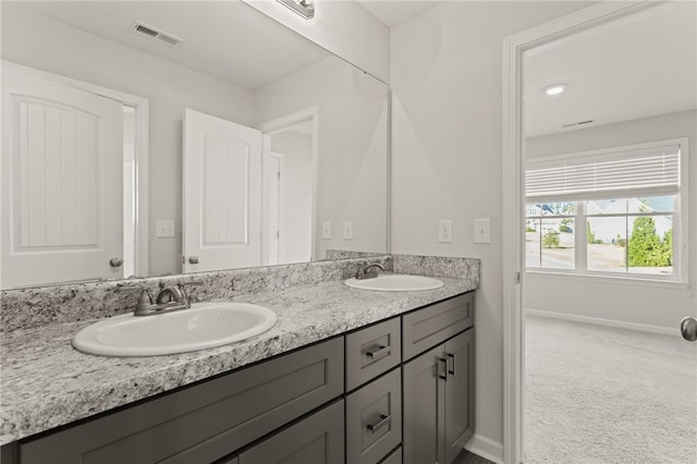 bathroom featuring vanity