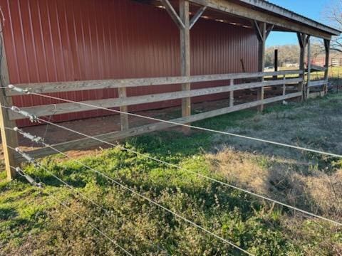 view of horse barn