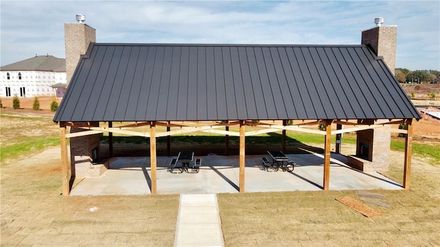 view of patio with a gazebo