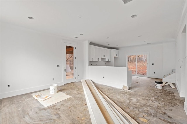 view of unfurnished living room