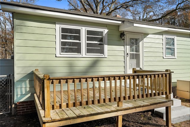 view of wooden deck