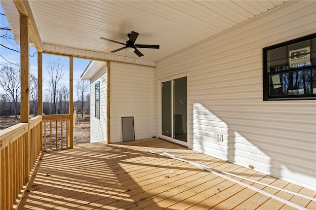 deck with ceiling fan