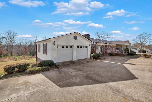 view of front of home featuring a garage