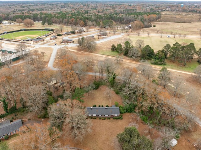 bird's eye view with a rural view