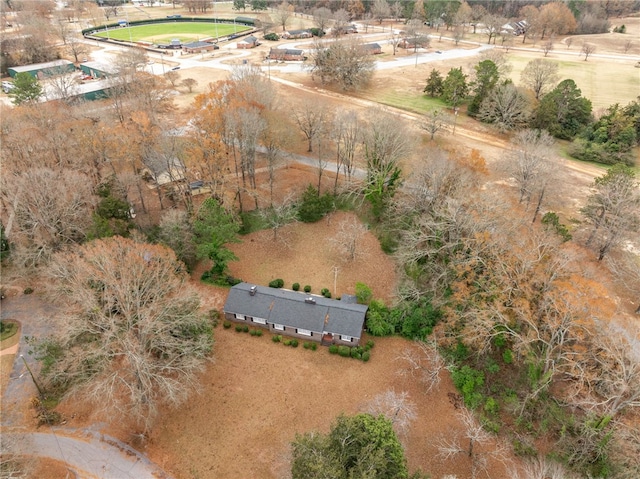 bird's eye view with a rural view