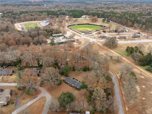 aerial view featuring a rural view