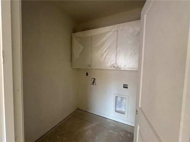 washroom with laundry area