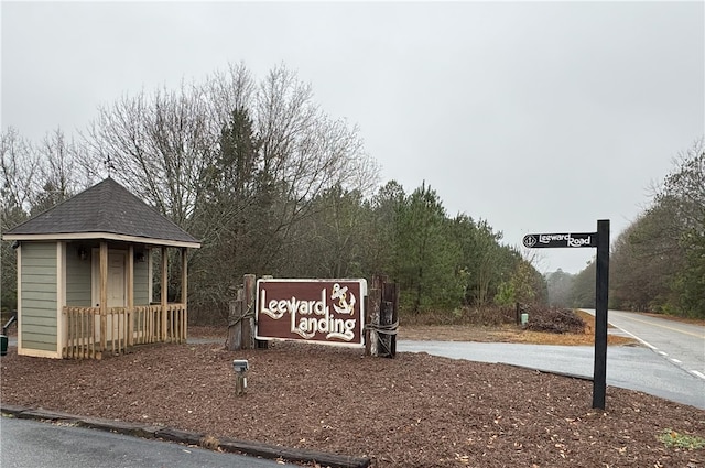 view of community sign