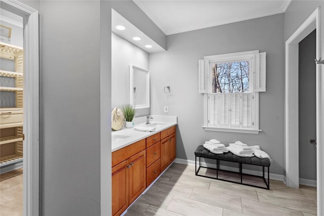 bathroom featuring vanity