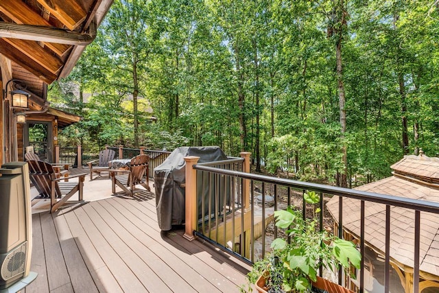 view of wooden deck