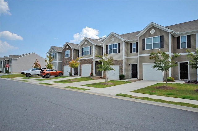 view of property featuring a garage