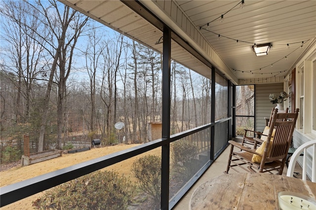 view of sunroom